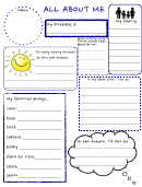 All About Me Poster Template Printable pdf