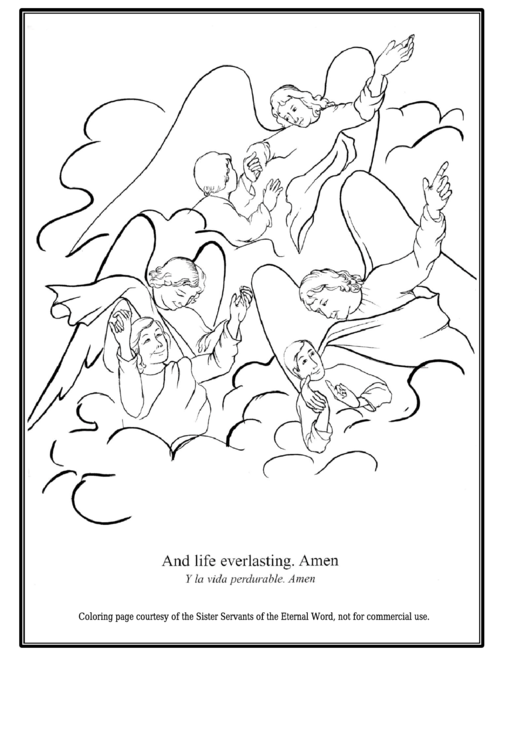 Angels Coloring Sheet Printable pdf