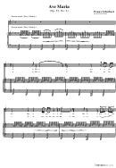 Franz Schubert - Ave Maria Sheet Music Printable pdf