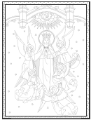 Coronation From Woodcut Coloring Sheet