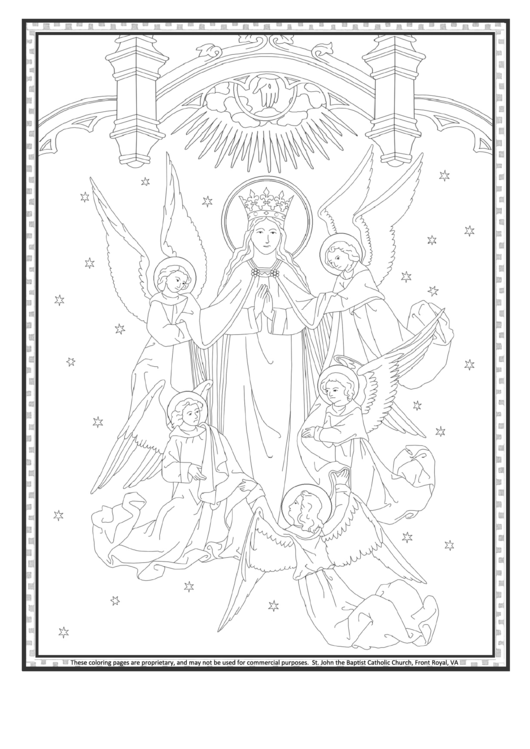 Coronation From Woodcut Coloring Sheet Printable pdf
