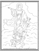 The Assumption Of Our Lady Into Heaven Coloring Sheet
