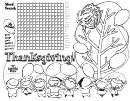 Thanksgiving Word Search Puzzle And Coloring Sheet