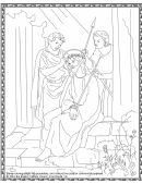 The Crowning With Thorns Jesus Coloring Sheet