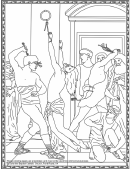 The Scorging Of Jesus At The Pillar Coloring Sheet