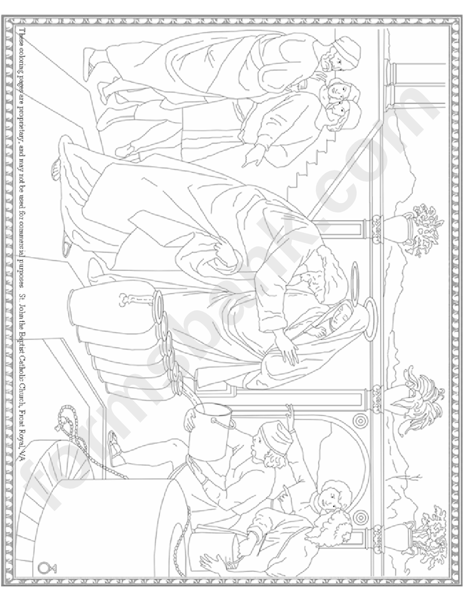 Miracle Of Jesus Christ Coloring Sheet