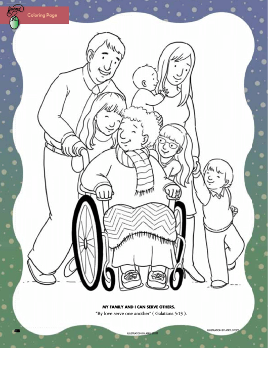 By Love Serve One Another Coloring Sheet