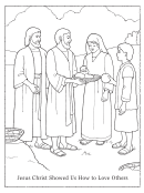 Jesus Christ Showed Us How To Love Others Coloring Sheet