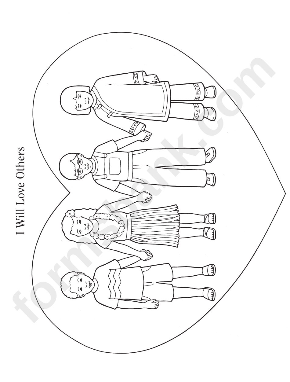 I Will Love Others Coloring Sheet
