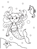 Mermaid Coloring Sheet