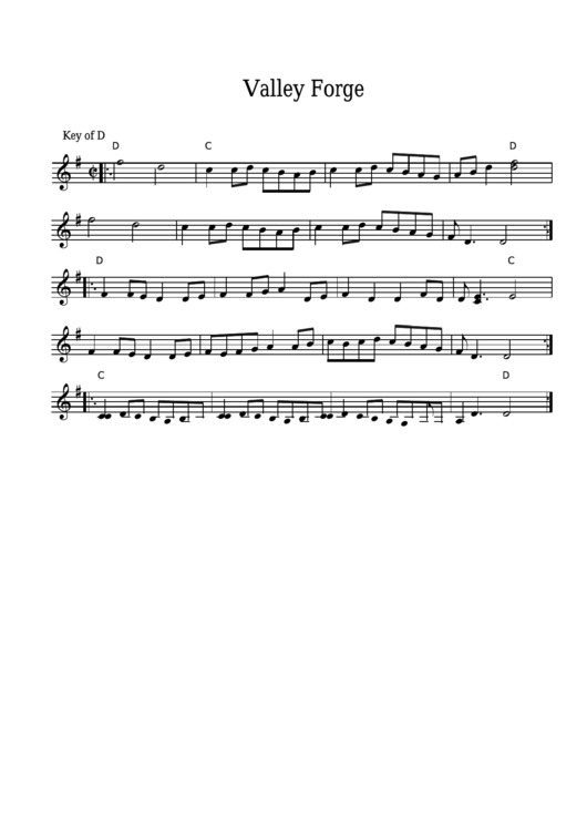Valley Forge Sheet Music Printable pdf