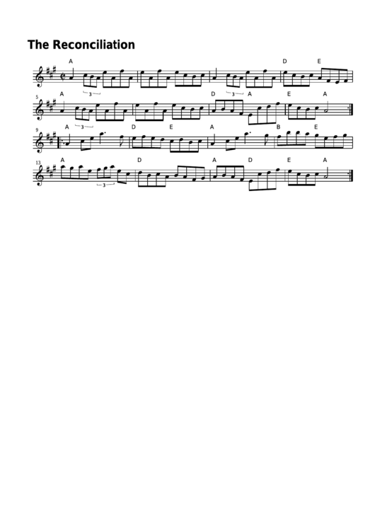 The Reconciliation Sheet Music Printable pdf