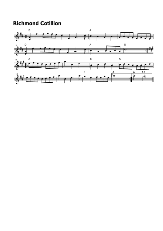 Richmond Cotillion Sheet Music Printable pdf