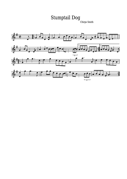 Chirps Smith - Stumptail Dog Sheet Music Printable pdf