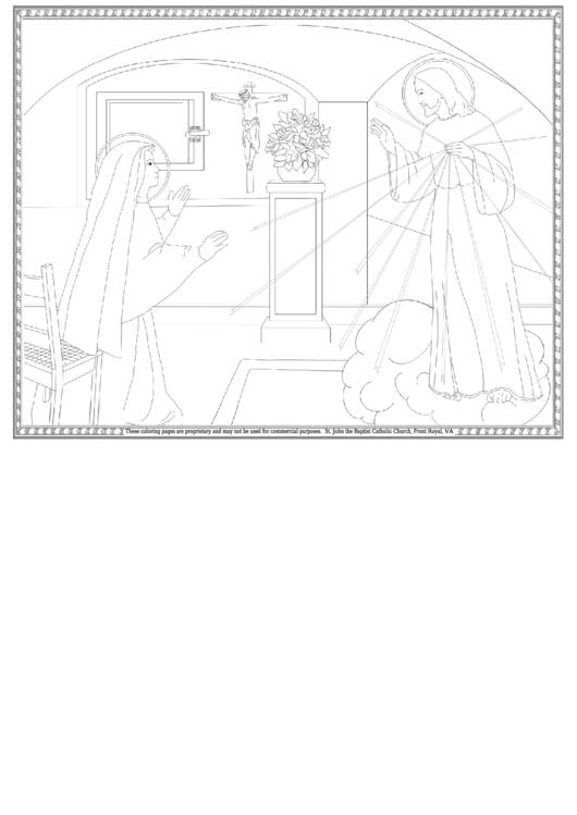Divine Mercy Coloring Sheet Printable pdf