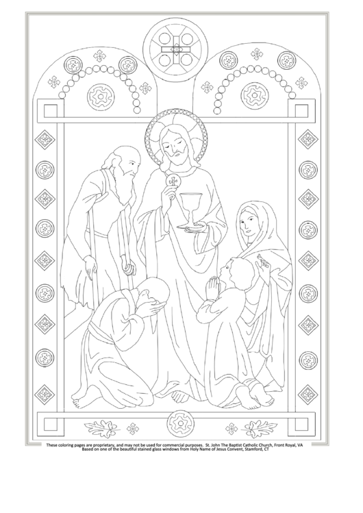 Holy Eucharist Coloring Sheet Printable pdf