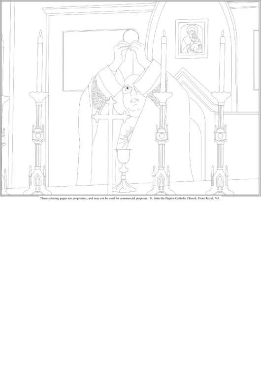 Mass In The Cathedral Coloring Sheet Printable pdf