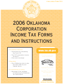 Instructions For Form 512 - Oklahoma Corporation Income Tax - 2006
