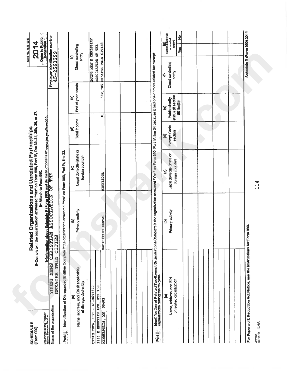 Form 990 - Return Of Organization Exempt From Income Tax - 2014