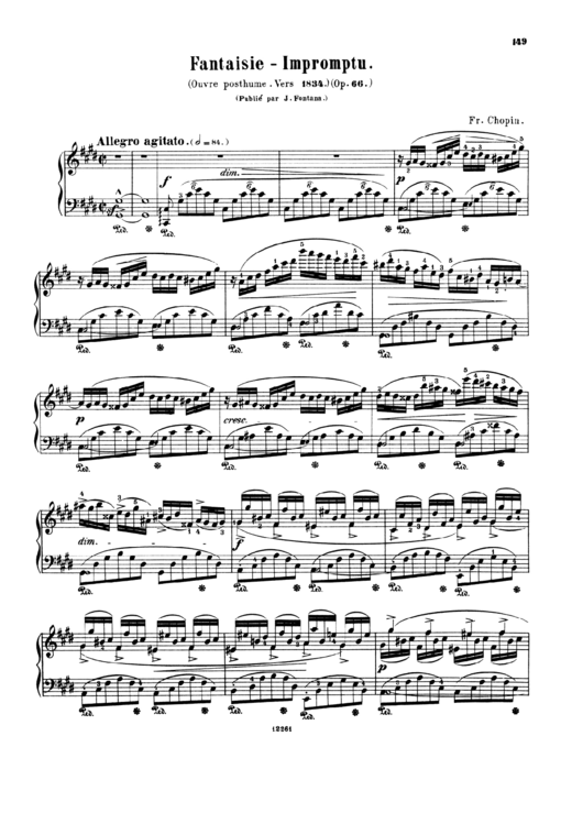 F. Chopin - Fantaisie - Impromptu Sheet Music Printable pdf