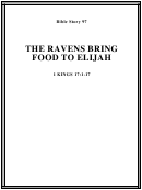 The Ravens Bring Food To Elijah Bible Activity Sheet Set