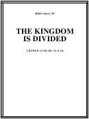 The Kingdom Is Divided Bible Activity Sheet Set