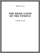 The Dedication Of The Temple Bible Activity Sheet Set