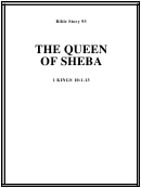 The Queen Of Sheba Bible Activity Sheet Set