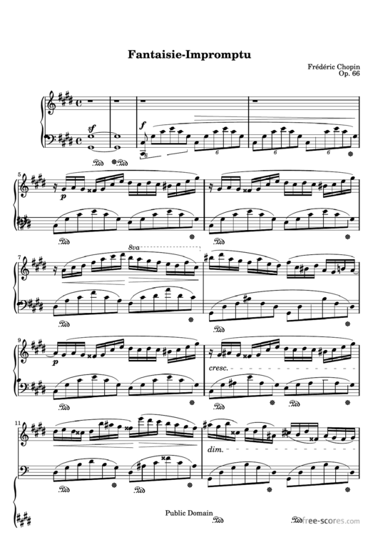 F. Chopin - Fantasie-Impromptu Sheet Music Printable pdf
