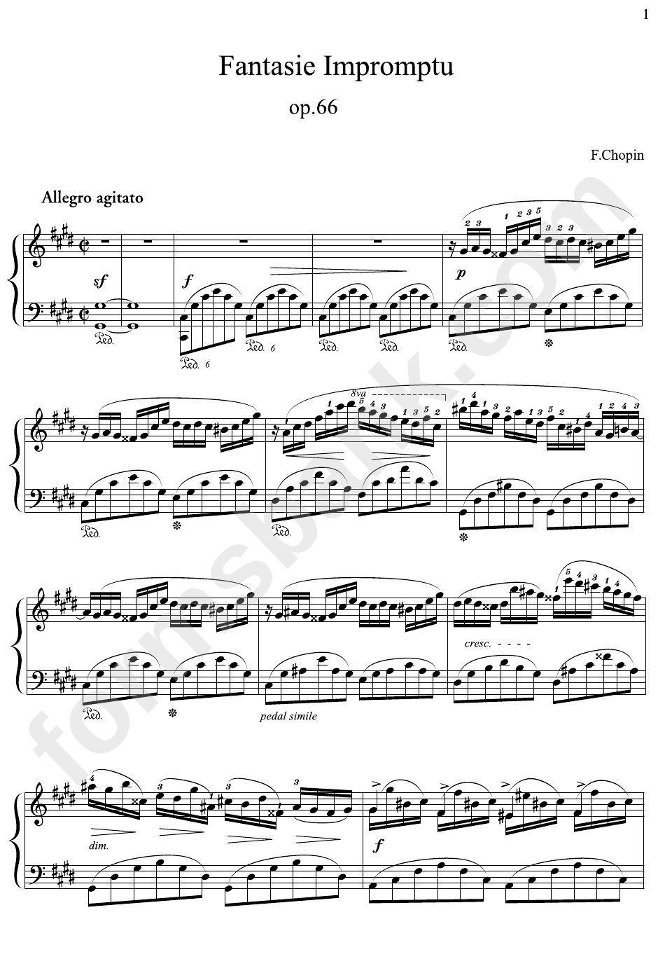F. Chopin - Fantasie Impromptu Sheet Music