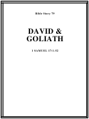 David And Goliath Bible Activity Sheet Set