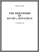 The Friendship Of David And Jonathan Bible Activity Sheet Set