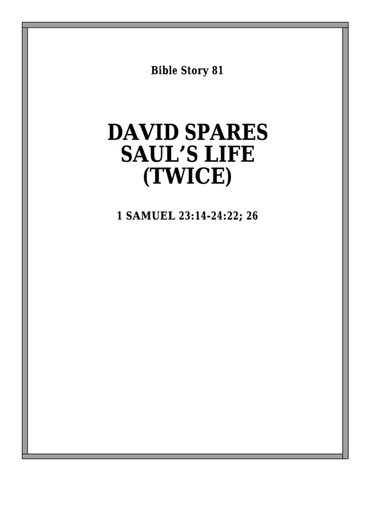 David Spares Saul