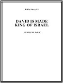 David Is Made King Of Israel Bible Activity Sheet Set Printable pdf
