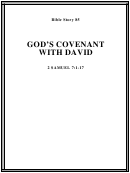 God's Covenant With David Bible Activity Sheet Set
