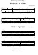 Peter Edvinsson - Waiting For The Summer, Writing In My Journal Sheet Music