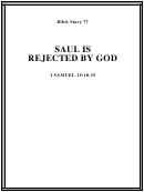 Saul Is Rejected By God Bible Activity Sheet Set