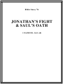 Jonathan's Fight & Saul's Oath Bible Activity Sheet Set