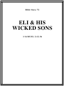 Eli & His Wicked Sons Bible Activity Sheet Set