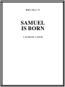 Samuel Is Born Bible Activity Sheet Set Printable pdf