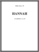 Hannah Bible Activity Sheet Set