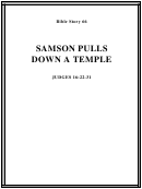 Samson Pulls Down A Temple Bible Activity Sheet Set
