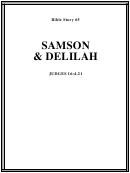 Samson And Delilah Bible Activity Sheet Set