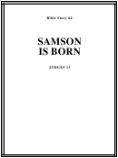Samson Is Born Bible Activity Sheet Set