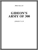 Gideon's Army Of 300 Bible Activity Sheet Set