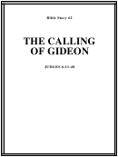 The Calling Of Gideon Bible Activity Sheet Set