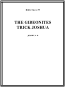 The Gibeonites Trick Joshua Bible Activity Sheet Set