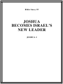 Joshua Becomes Israel's New Leader Bible Activity Sheet Set