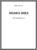 Moses Dies Bible Activity Sheet Set Printable pdf