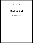 Balaam Bible Activity Sheet Set